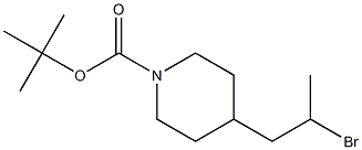 4-(2-Bromo-propyl)-piperidine-1-carboxylic acid tert-butyl ester 구조식 이미지