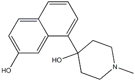 4-(2-hydroxynaphthalen-8-yl)-1-methylpiperidin-4-ol 구조식 이미지