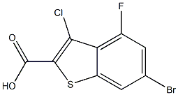 6-bromo-3-chloro-4-fluorobenzo[b]thiophene-2-carboxylic acid Structure