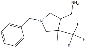 C-(1-Benzyl-4-methyl-4-trifluoromethyl-pyrrolidin-3-yl)-methylamine Structure