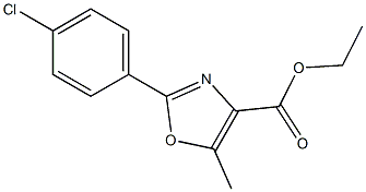 ethyl 2-(4-chlorophenyl)-5-methyloxazole-4-carboxylate 구조식 이미지