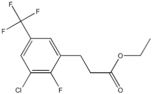 ethyl 3-(3-chloro-2-fluoro-5-(trifluoromethyl)phenyl)propanoate 구조식 이미지