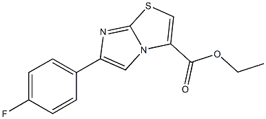 ETHYL 6-(4-FLUOROPHENYL)IMIDAZO[2,1-B][1,3]THIAZOLE-3-CARBOXYLATE 구조식 이미지