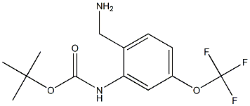 tert-butyl 2-(aminomethyl)-5-(trifluoromethoxy)phenylcarbamate Structure