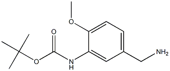 tert-butyl 5-(aminomethyl)-2-methoxyphenylcarbamate 구조식 이미지