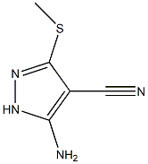 5-amino-3-methylthio-4-cyano-1H pyrazole Structure