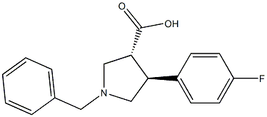 Trans (+/-) 1-Benzyl-4-(4-Fluorophenyl)Pyrrolidine-3-Carboxylic Acid Structure