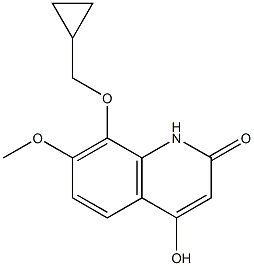 8-Cyclopropylmethoxy-4-hydroxy-7-methoxy-1H-quinolin-2-one 구조식 이미지