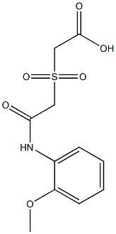 ({2-[(2-methoxyphenyl)amino]-2-oxoethyl}sulfonyl)acetic acid 구조식 이미지