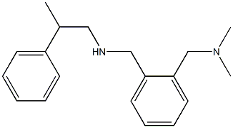({2-[(dimethylamino)methyl]phenyl}methyl)(2-phenylpropyl)amine 구조식 이미지