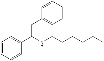(1,2-diphenylethyl)(hexyl)amine 구조식 이미지