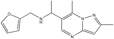 (1-{2,7-dimethylpyrazolo[1,5-a]pyrimidin-6-yl}ethyl)(furan-2-ylmethyl)amine Structure