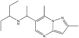 (1-{2,7-dimethylpyrazolo[1,5-a]pyrimidin-6-yl}ethyl)(pentan-3-yl)amine Structure