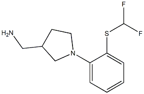 (1-{2-[(difluoromethyl)thio]phenyl}pyrrolidin-3-yl)methylamine Structure