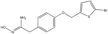 (1Z)-2-{4-[(5-bromothien-2-yl)methoxy]phenyl}-N'-hydroxyethanimidamide Structure