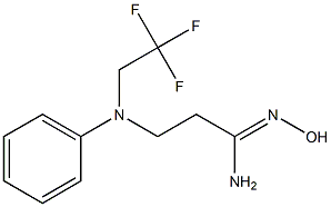 (1Z)-N'-hydroxy-3-[phenyl(2,2,2-trifluoroethyl)amino]propanimidamide 구조식 이미지