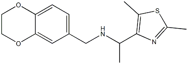 (2,3-dihydro-1,4-benzodioxin-6-ylmethyl)[1-(2,5-dimethyl-1,3-thiazol-4-yl)ethyl]amine Structure