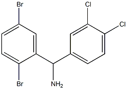 (2,5-dibromophenyl)(3,4-dichlorophenyl)methanamine 구조식 이미지