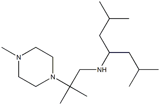 (2,6-dimethylheptan-4-yl)[2-methyl-2-(4-methylpiperazin-1-yl)propyl]amine Structure