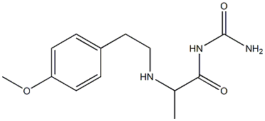 (2-{[2-(4-methoxyphenyl)ethyl]amino}propanoyl)urea 구조식 이미지