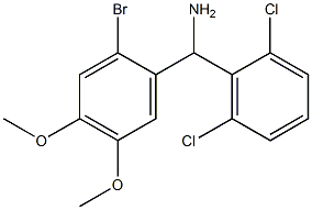 (2-bromo-4,5-dimethoxyphenyl)(2,6-dichlorophenyl)methanamine Structure