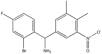 (2-bromo-4-fluorophenyl)(3,4-dimethyl-5-nitrophenyl)methanamine 구조식 이미지