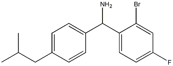 (2-bromo-4-fluorophenyl)[4-(2-methylpropyl)phenyl]methanamine 구조식 이미지