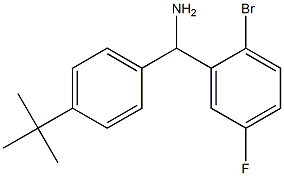 (2-bromo-5-fluorophenyl)(4-tert-butylphenyl)methanamine Structure