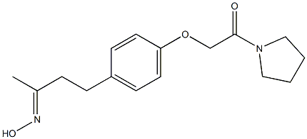 (2E)-4-[4-(2-oxo-2-pyrrolidin-1-ylethoxy)phenyl]butan-2-one oxime Structure