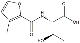 (2S,3R)-3-hydroxy-2-[(3-methyl-2-furoyl)amino]butanoic acid 구조식 이미지