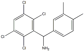 (3,4-dimethylphenyl)(2,3,5,6-tetrachlorophenyl)methanamine Structure