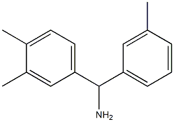 (3,4-dimethylphenyl)(3-methylphenyl)methanamine Structure