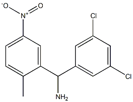 (3,5-dichlorophenyl)(2-methyl-5-nitrophenyl)methanamine Structure