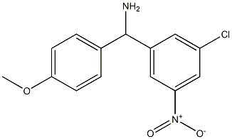 (3-chloro-5-nitrophenyl)(4-methoxyphenyl)methanamine 구조식 이미지