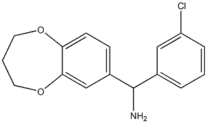 (3-chlorophenyl)(3,4-dihydro-2H-1,5-benzodioxepin-7-yl)methanamine 구조식 이미지