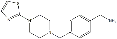 (4-{[4-(1,3-thiazol-2-yl)piperazin-1-yl]methyl}phenyl)methanamine 구조식 이미지