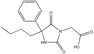 (4-butyl-2,5-dioxo-4-phenylimidazolidin-1-yl)acetic acid Structure