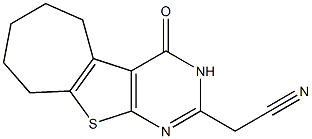 (4-oxo-3,5,6,7,8,9-hexahydro-4H-cyclohepta[4,5]thieno[2,3-d]pyrimidin-2-yl)acetonitrile 구조식 이미지