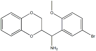 (5-bromo-2-methoxyphenyl)(2,3-dihydro-1,4-benzodioxin-2-yl)methanamine Structure