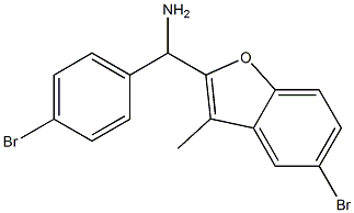 (5-bromo-3-methyl-1-benzofuran-2-yl)(4-bromophenyl)methanamine Structure