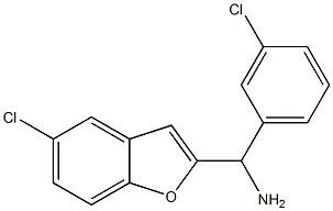 (5-chloro-1-benzofuran-2-yl)(3-chlorophenyl)methanamine 구조식 이미지