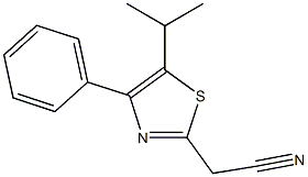 (5-isopropyl-4-phenyl-1,3-thiazol-2-yl)acetonitrile 구조식 이미지