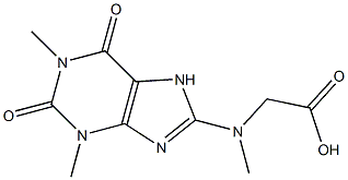 [(1,3-dimethyl-2,6-dioxo-2,3,6,7-tetrahydro-1H-purin-8-yl)(methyl)amino]acetic acid 구조식 이미지