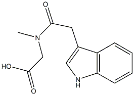 [(1H-indol-3-ylacetyl)(methyl)amino]acetic acid 구조식 이미지
