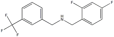 [(2,4-difluorophenyl)methyl]({[3-(trifluoromethyl)phenyl]methyl})amine Structure