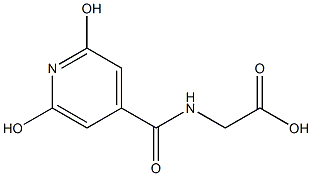 [(2,6-dihydroxyisonicotinoyl)amino]acetic acid Structure