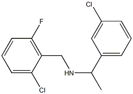 [(2-chloro-6-fluorophenyl)methyl][1-(3-chlorophenyl)ethyl]amine Structure