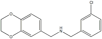 [(3-chlorophenyl)methyl](2,3-dihydro-1,4-benzodioxin-6-ylmethyl)amine Structure