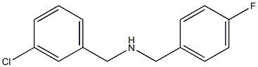 [(3-chlorophenyl)methyl][(4-fluorophenyl)methyl]amine Structure