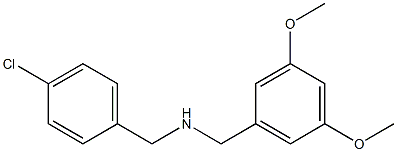 [(4-chlorophenyl)methyl][(3,5-dimethoxyphenyl)methyl]amine 구조식 이미지